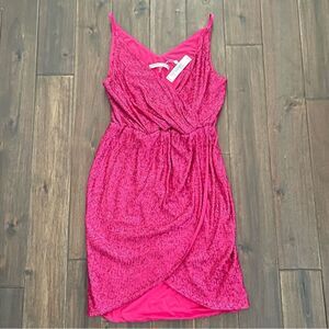 Trina Turk Barbie Pink Sequin Allure Cocktail Dress 6 NWT